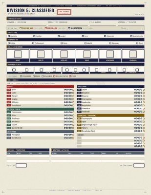 First page of Operative Dossier